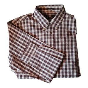 Consensus Sportswear Men's Brown Checkered Shirt